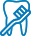 Tooth and toothbrush icon